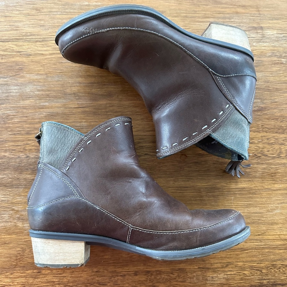 Chaco Cataluna Leather Ankle Boot Brown women’s size 8.5 - Picture 3 of 11